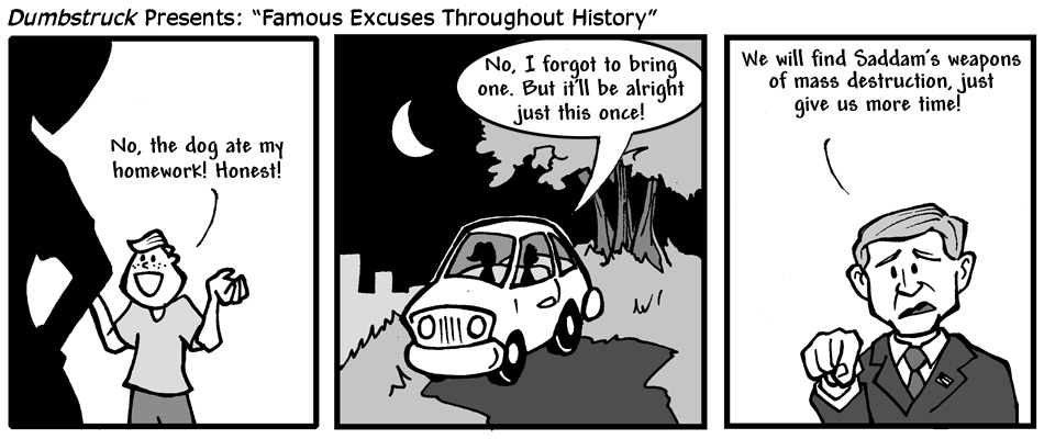 June 9, 2003: “Famous Excuses”